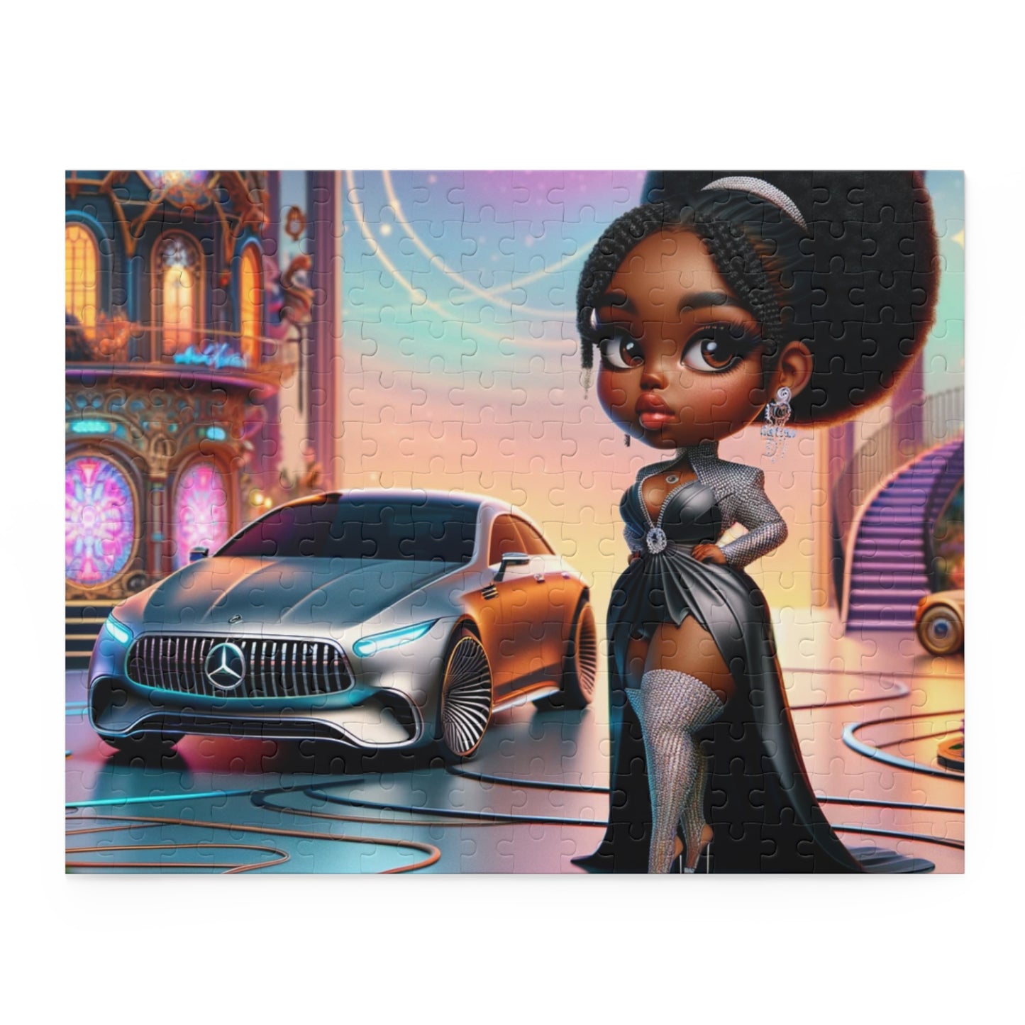 Glamour in Bloom: A Whimsical Mercedes Puzzle