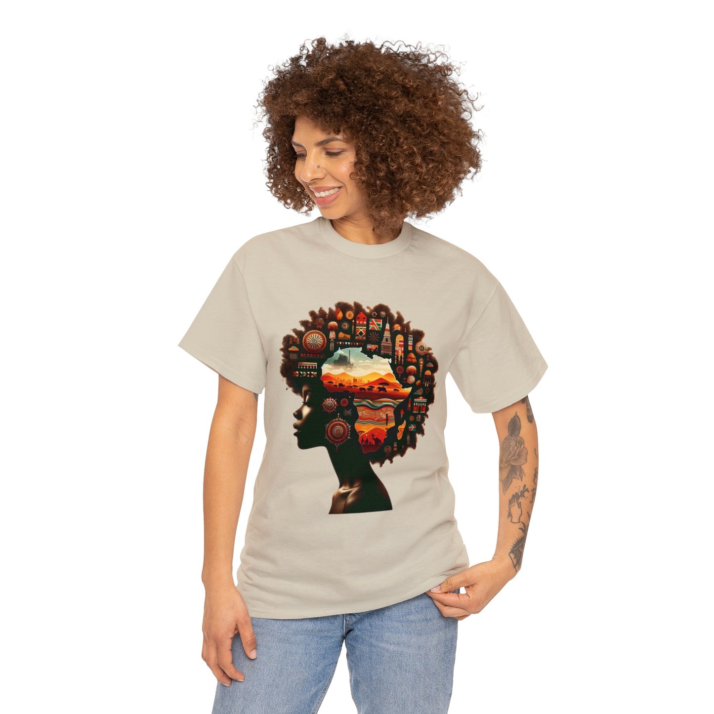 Silhouette of Serenity - Unisex Heavy Cotton Tee