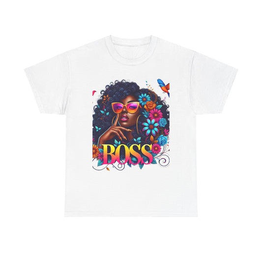 Boss Lady Bloom - Unisex Heavy Cotton Tee