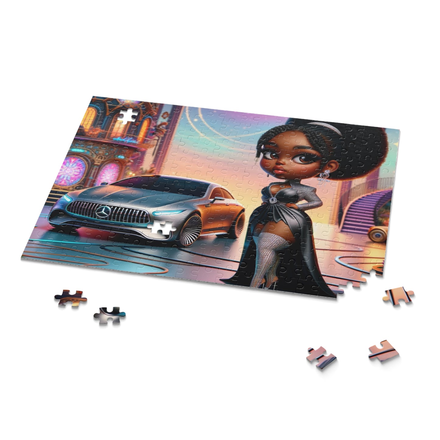 Glamour in Bloom: A Whimsical Mercedes Puzzle