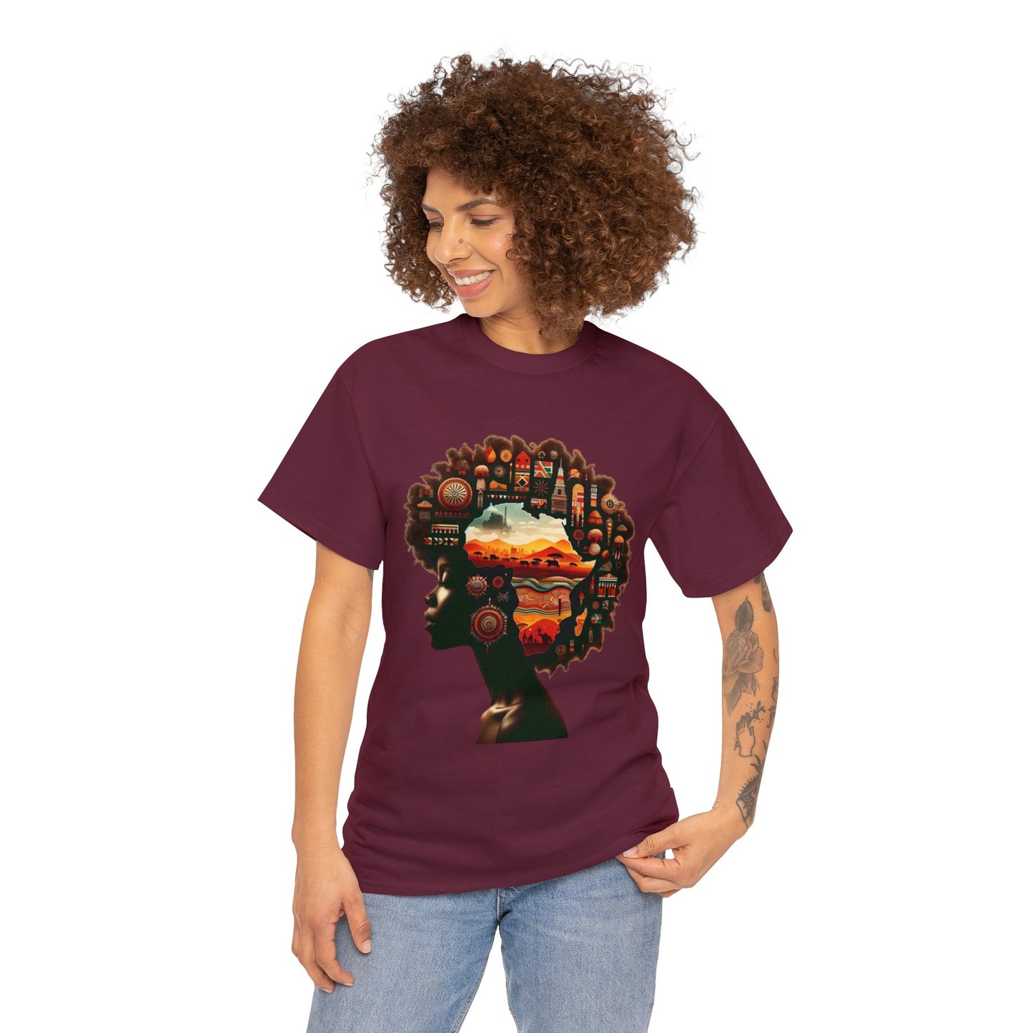 Silhouette of Serenity - Unisex Heavy Cotton Tee