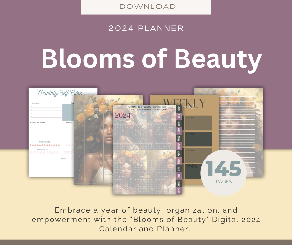 Blooms of Beauty 2024 Planner and Calendar