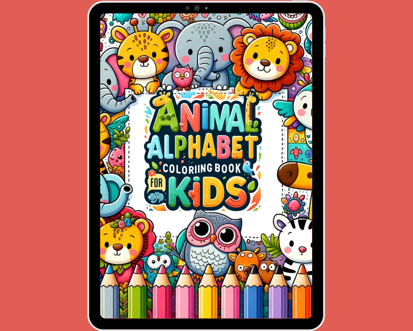 Printable Animal Alphabet Coloring Worksheets for Kids